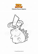 Pikachu Gigamax Colorare Gigadynamax Ausmalbilder Supercolored Disegni Coloriages sketch template
