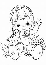 Coloring Pages Girl Baby Precious Moments Little Girls Colouring Printable Kids Para Color Relaxed Sitting Print Drawing Colorir Getcolorings Da sketch template