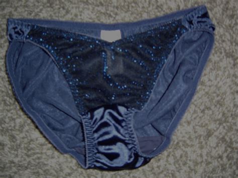 vintage vassarette sparkling midnight blue bikini panties sz 5