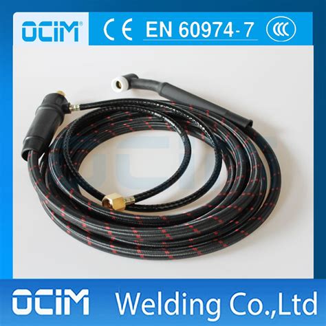 tig welding torch gas air cooled wpf wp pta db sr     connector   nut buy