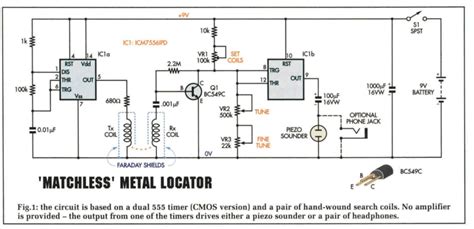 circuitsyoucom metal detector circuit