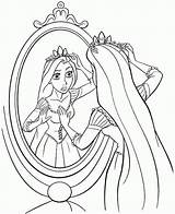 Coloring Pages Disney Princess Printable Mirror Rapunzel Looking Na Girl Vlasku Cz Tangled Drawing Coloriage Library Clipart Adults Drawings Raiponce sketch template