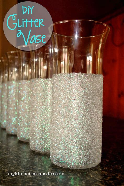 glitter vases  wedding  christmas decorations diy