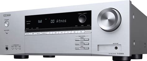 onkyo tx sr  av receiver   silver  ultra hd bluetooth dolby atmos conradcom