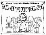 Jesus Coloring Loves Children Little Pages Rating sketch template