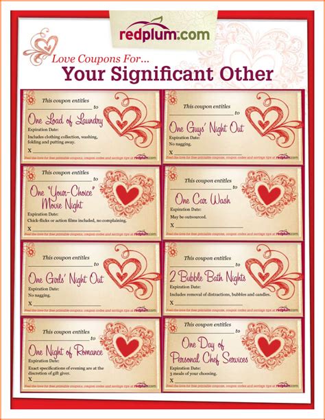 Love Coupon Template Microsoft Word Free Download Aashe