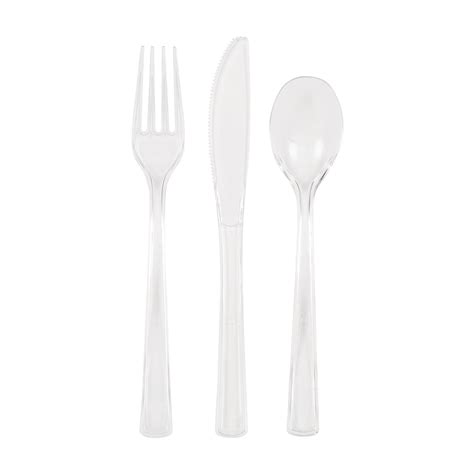 party clear assorted plastic silverware set  pc