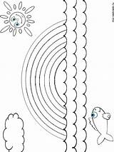 Rainbow Coloring Pages Bridge Template Printable sketch template