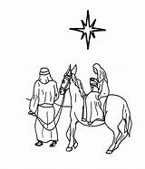 Mary Joseph Coloring Bethlehem Pages Donkey Drawing Jesus Star Looking Take Over Silhouette Poppins Kay Color Road Getdrawings Expecting Birth sketch template