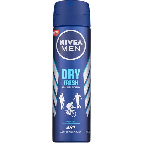 nivea men dry fresh deodorant spray  ml etos