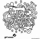Coloring Girl Power Girls Scouts Pages Printable Print sketch template