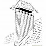 Chimney Chimenea Milwaukee Tiled Roof Coloringpages101 sketch template