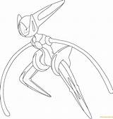 Deoxys Pokemon Coloring Pages Form Speed Printable Color Online Supercoloring Generation Colouring Drawing Print Choose Board Template Coloringpagesonly sketch template