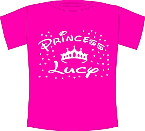 Personalised Girls Princess T Shirt Girls Custom Name Etsy