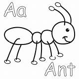 Coloring Pages Ant Ants Printable Easy Color Insect Template Toddlers Print Book sketch template