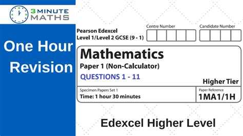 edexcel gcse maths  paper higher set   video