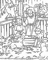 Coloring Pages Christmas Story Preschool Popular sketch template