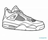 Drawing Shoe Jordans Jordan Shoes Coloring Drawings Pages Paintingvalley Basketball sketch template