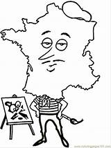 Frankreich Pintor Francji Kleurplaten Kolorowanki Francja Frankrijk Kolorowanka Malarz Druku Kleurplaat Maler Bandiera Popular Frankreichkarte Coloringhome Kategorii sketch template