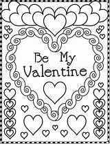 Coloring Valentine Pages Hearts Valentines Printable Color Heart Kids Pretty Sheets Printables Happy Print sketch template