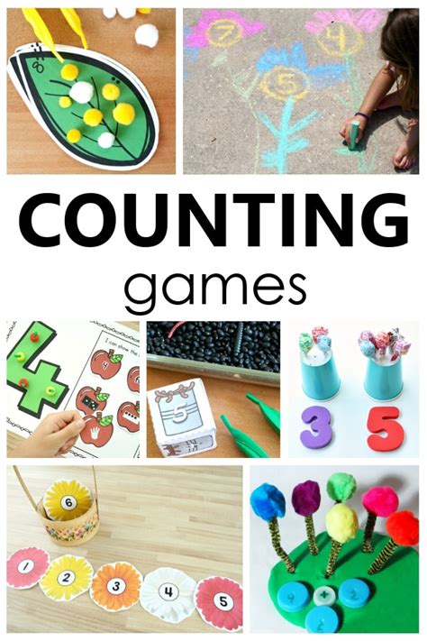 fun counting games  preschool  kindergarten