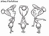 Flintstone Wilma sketch template
