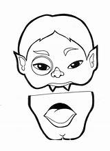 Halloween Coloring Mask Count Dracula sketch template