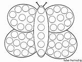 Butterfly Playmais Coloringhome Bolinhas Bingo Ostern Dotter Cloak Worksheeto Borboleta Markers Palmer Practicality Jeux Preschoolers sketch template