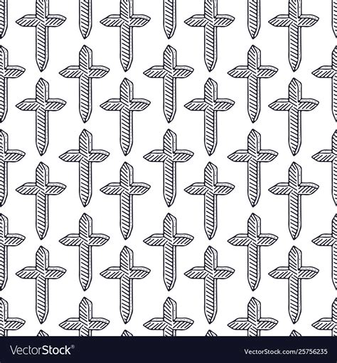 crosses pattern background minimalistic seamless vector image