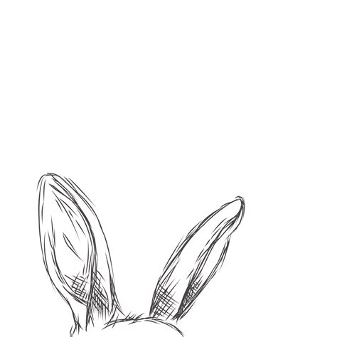 rabbit ears drawing  getdrawings
