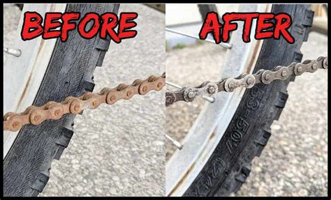 remove rust   mountain bike chain  video diy