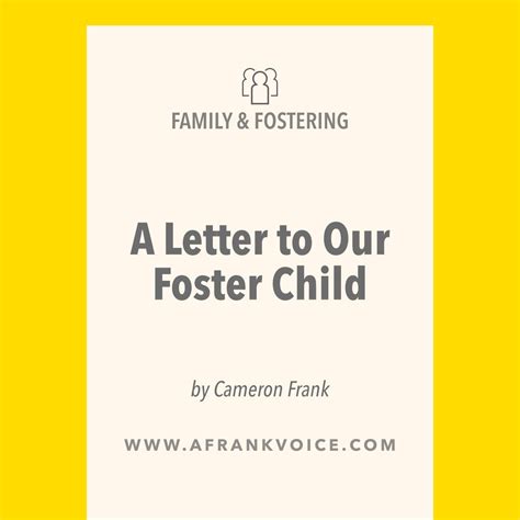 letter   foster child
