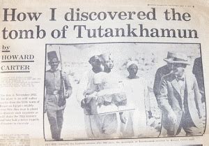 newspaper report tutankhamun king tut tomb ancient egypt