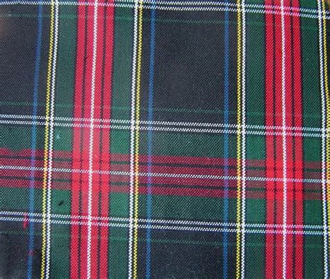 25 y stewart black tartan plaid fabric 60 wide