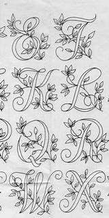 Mano Fonts Lettering Bordar Bordadas Monograma Litery Ozdobne Moldes Lettre Abecedario Monograms Zentangle Monogramme Tahitien Handschriften Buchstaben Handgeschrieben Schriftart Zeichnungen sketch template