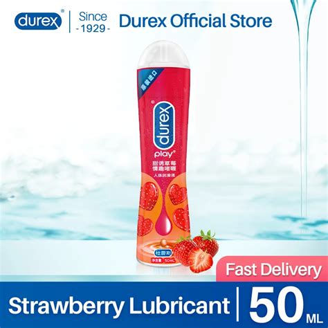 Durex 50ml Strawberry Water Based Lubricant For Massage Orgasm Anal
