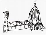 Cathedral Florence Drawing Dome sketch template
