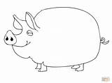 Pig Coloring Cute Pages Guinea Pot Drawing Bellied Color Printable Adorable Little Surprising Super Getdrawings Template Supercoloring sketch template
