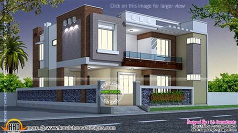 modern style indian home kerala home design  floor plans  dream houses