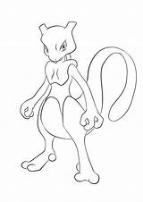 Mewtwo Pokemon Coloring Pages Kids Generation Type Psychic sketch template