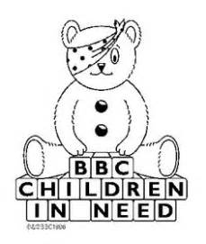 pudsey bear colouring page  creation station children