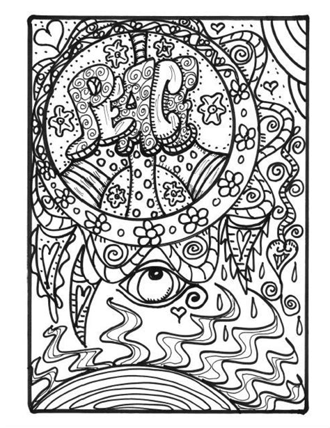coloring pages  adults  funky pictures  hippie folk art