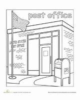 Office Post Coloring Pages Education Preschool Postal Kids Worksheets Town Paint Worksheet Crafts Play Activities Read Mailman Community Visit Choose sketch template