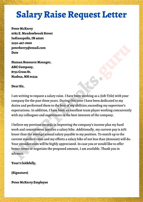 salary increment letter samples format      pay raise