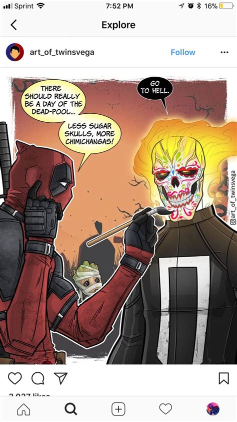 Deadpool And Ghost Rider Marvel Superheroes Funny