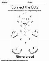 Gingerbread Dots Connect Man Worksheet Worksheets Kids Colouring Coordination Eye Hand Customize Print Now Complete Freeprintableonline sketch template
