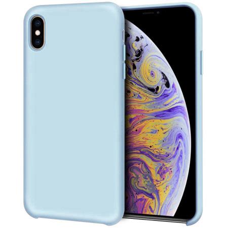 olixar iphone xs  soft silicone case pastel blue