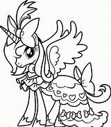 Coloring Unicorn Princess Pages Popular sketch template