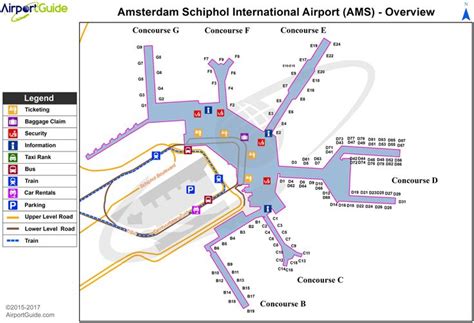 amsterdam amsterdam schiphol ams airport terminal map overview