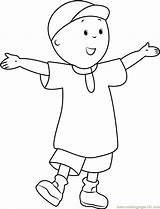 Caillou Welcoming Coloringall Coloringpages101 sketch template